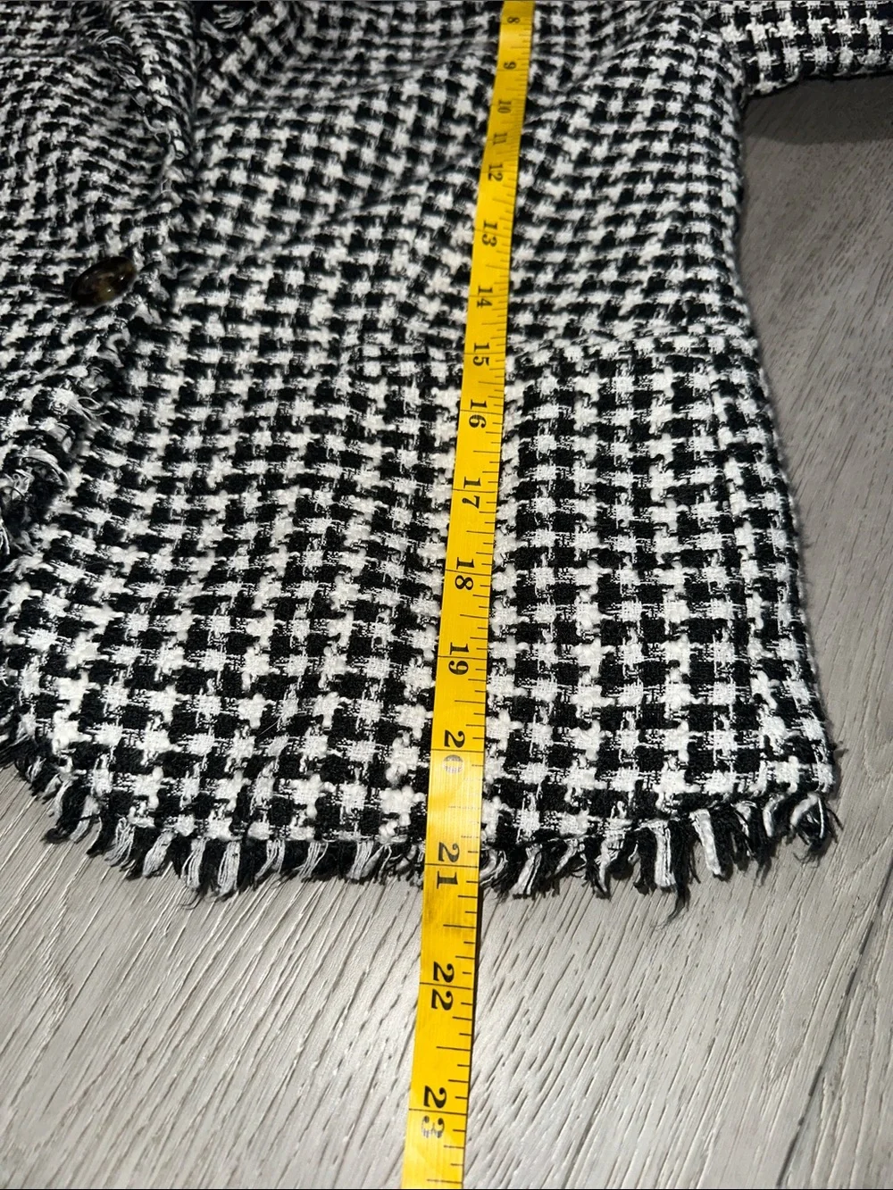 Ann Taylor Black and White Houndstooth Blazer size 0 - Picture 8 of 10